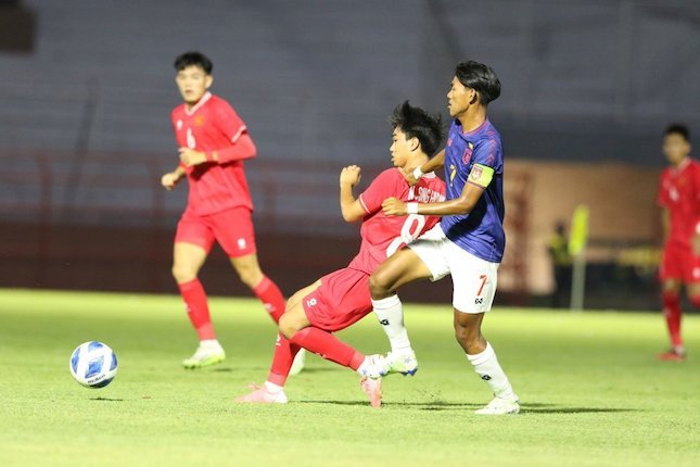 Duel antara Timnas Vietnam U-19 dan Timnas Myanmar U-19 di Piala AFF U-19 2024 (c) Ofisial VFF